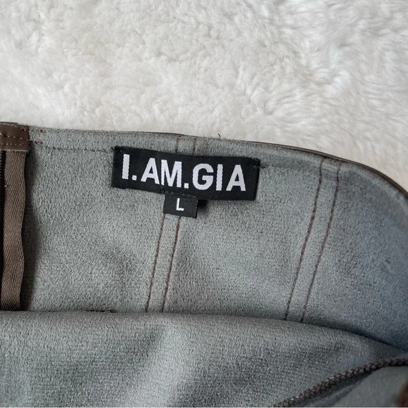 I.AM.GIA Brown Faux Leather Strapless Corset Top - Picture 8 of 14